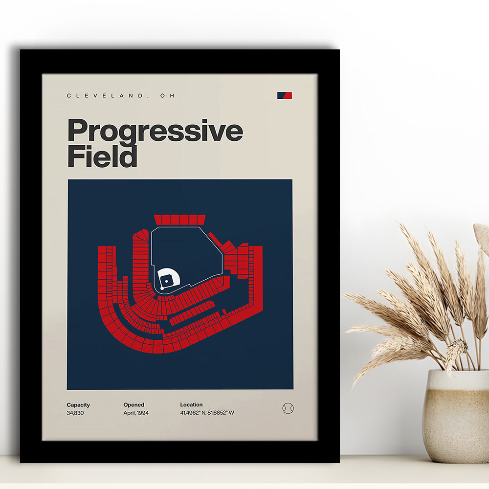 Cleveland Guardians Stadium Print, Progressive Field Stadium Print, Gifts for him, Sport Art, Framed Art Print Wall Decor