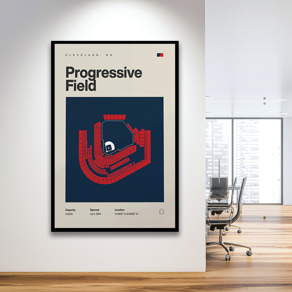 Cleveland Guardians Stadium Print, Progressive Field Stadium Print, Gifts for him, Sport Art, Framed Art Print Wall Decor
