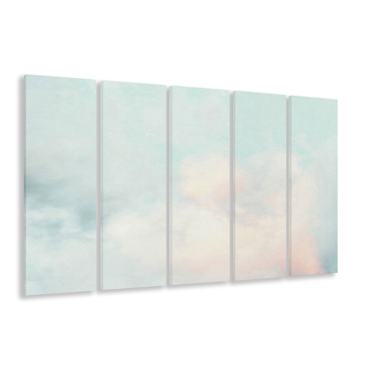 Cloud Art Print, Sky Wall Print, Blue Wall, Nursery Wall Print Clouds Art, Multi Panels Canvas Print Wall Art