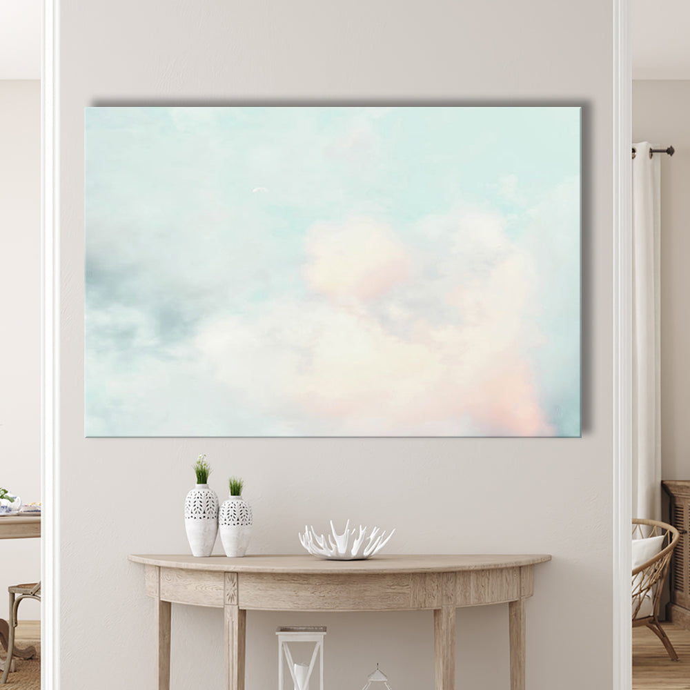 Cloud Art Print, Sky Wall Print, Blue Wall Decor, Nursery Wall Print Clouds Art, Canvas Print Wall Art Home Decor