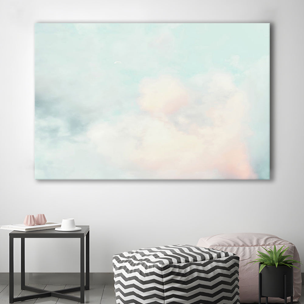 Cloud Art Print, Sky Wall Print, Blue Wall Decor, Nursery Wall Print Clouds Art, Canvas Print Wall Art Home Decor