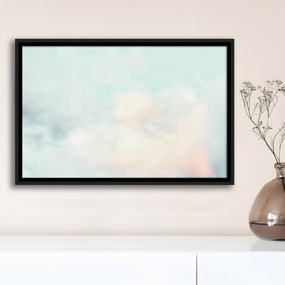 Cloud Art Print, Sky Wall Print, Blue Wall Decor, Nursery Wall Print Clouds Art, Floating Framed Canvas Print Wall Art