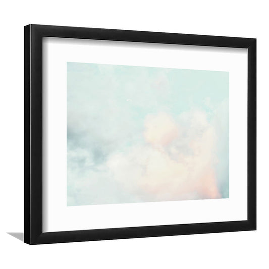 Cloud Art Print, Sky Wall Print, Blue Wall Decor, Nursery Wall Print Clouds Art, Framed Art Print White Border Wall Decor