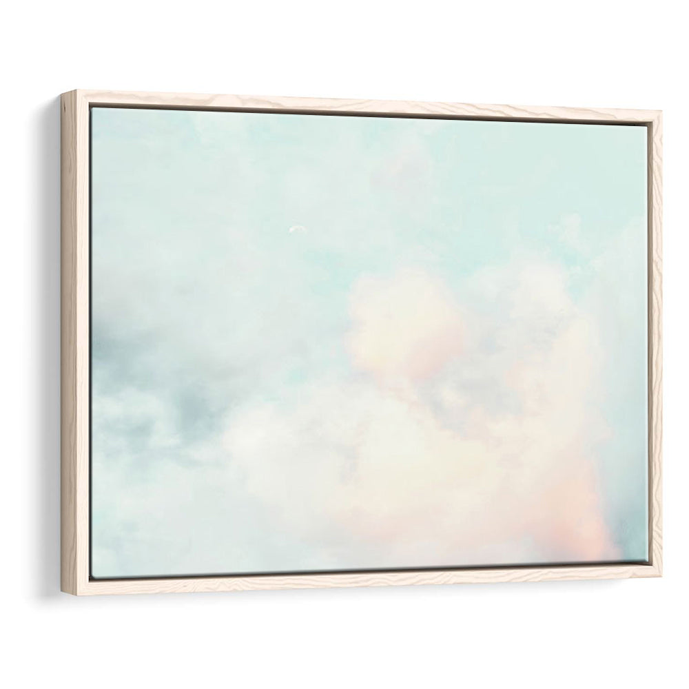 Cloud Art Print, Sky Wall Print, Blue Wall Decor, Nursery Wall Print Clouds Art, Floating Framed Canvas Print Wall Art