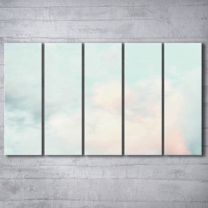 Cloud Art Print, Sky Wall Print, Blue Wall, Nursery Wall Print Clouds Art, Multi Panels Canvas Print Wall Art
