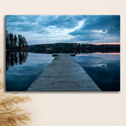Cloudy Lake Sunset Scenic Photography For Home Office Room Wall Decor, Canvas Print Wall Art, Wall Decor, Painting Canvas