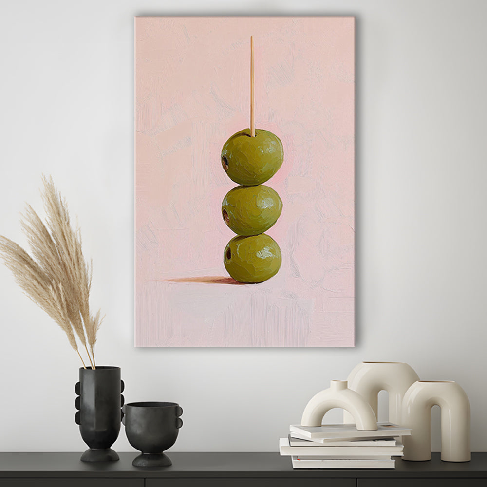 Cocktail Olives Print, Martini Print, Preppy Dorm Decor, Minimalist Home Decor, Coctail Decor, Canvas Print, Canvas Decor