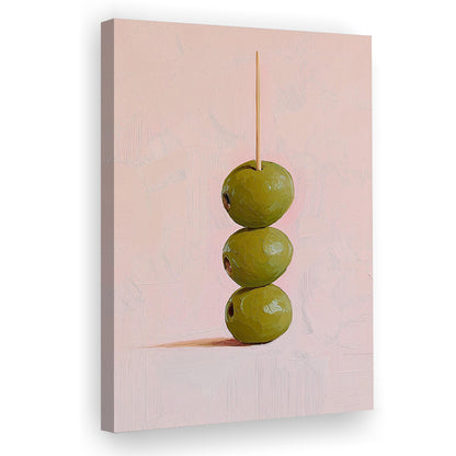 Cocktail Olives Print, Martini Print, Preppy Dorm Decor, Minimalist Home Decor, Coctail Decor, Canvas Print, Canvas Decor