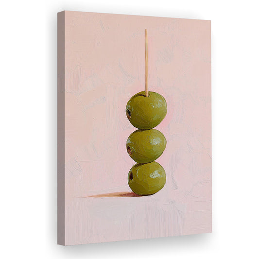 Cocktail Olives Print, Martini Print, Preppy Dorm Decor, Minimalist Home Decor, Coctail Decor, Canvas Print, Canvas Decor