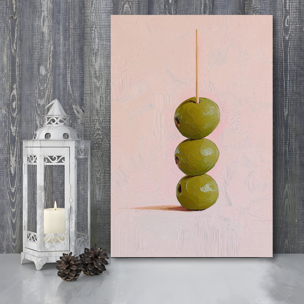 Cocktail Olives Print, Martini Print, Preppy Dorm Decor, Minimalist Home Decor, Coctail Decor, Canvas Print, Canvas Decor
