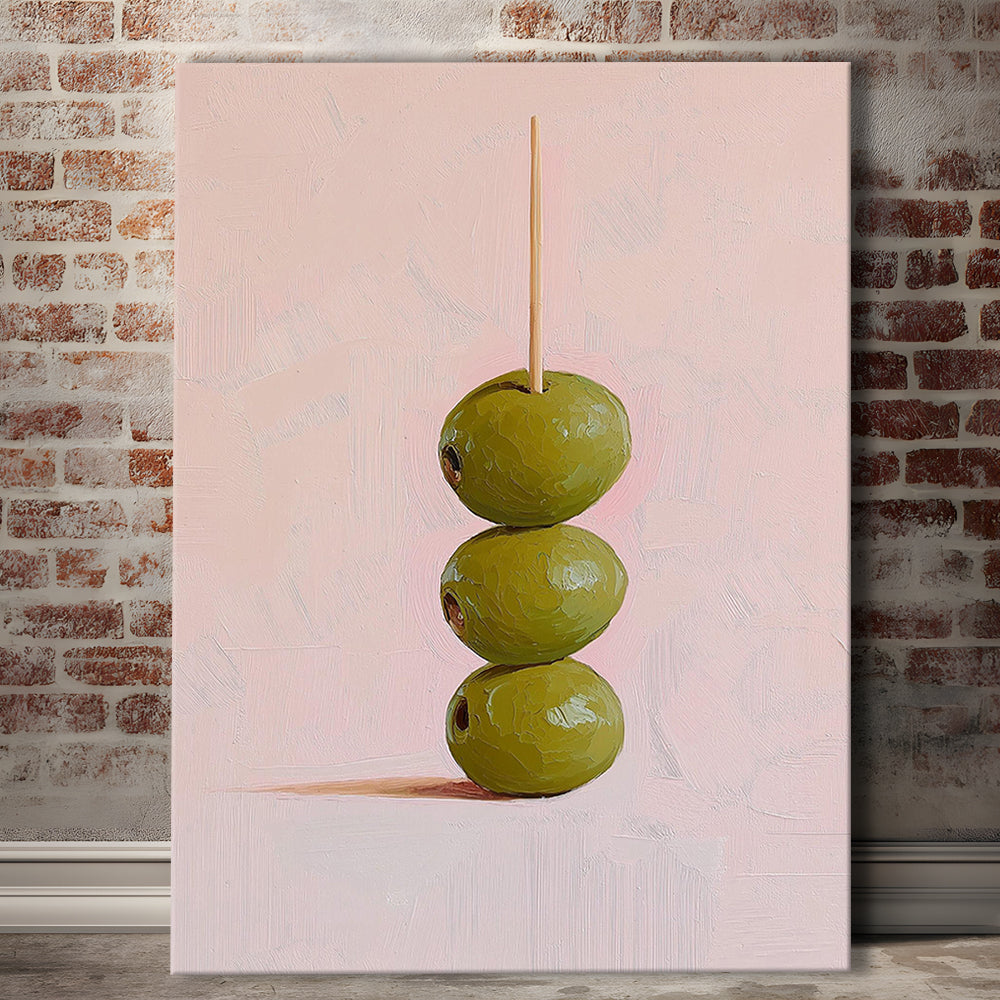 Cocktail Olives Print, Martini Print, Preppy Dorm Decor, Minimalist Home Decor, Coctail Decor, Canvas Print, Canvas Decor