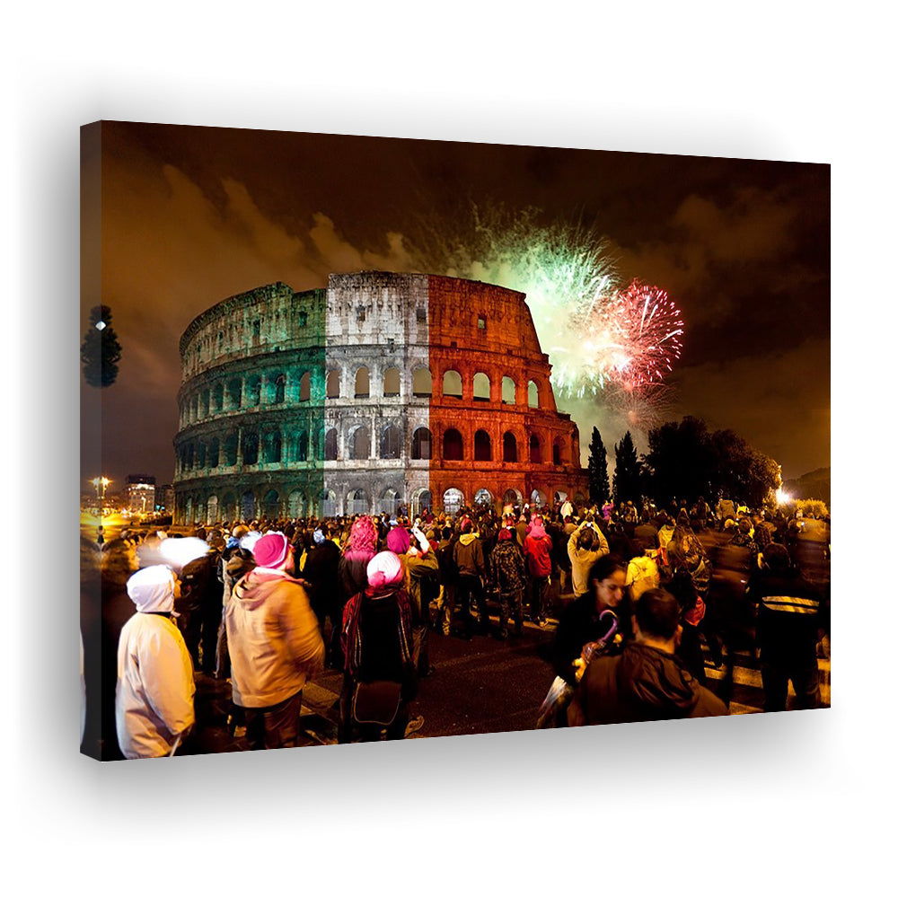 Colesseum Rome Italy, Stadium Canvas, Sport Art, Gift for him, Man Cave Decor, Art Print, Canvas Print Wall Art