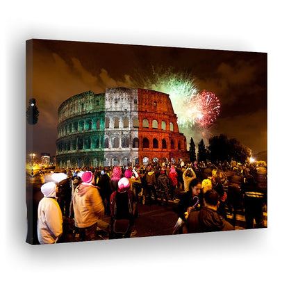 Colesseum Rome Italy, Stadium Canvas, Sport Art, Gift for him, Man Cave Decor, Art Print, Canvas Print Wall Art