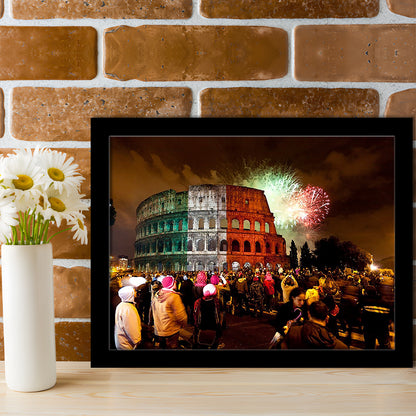 Colesseum Rome Italy, Stadium Canvas, Sport Art, Gift for him, Framed Art Print Wall Decor, Picture Framed