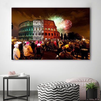 Colesseum Rome Italy, Stadium Canvas, Sport Art, Gift for him, Man Cave Decor, Art Print, Canvas Print Wall Art