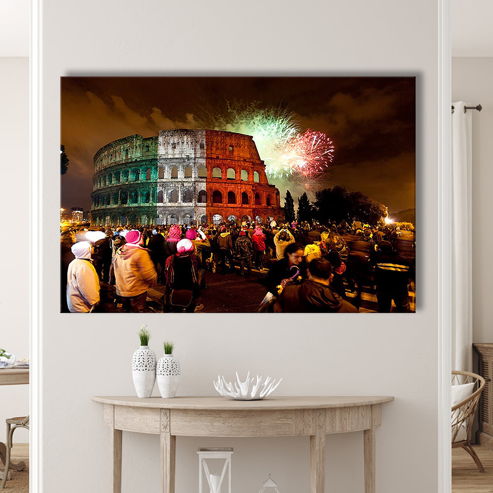Colesseum Rome Italy, Stadium Canvas, Sport Art, Gift for him, Man Cave Decor, Art Print, Canvas Print Wall Art