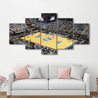 Coliseum Complex in N Carolina, Stadium Canvas, Sport Art, Gift for him, 5 Panel, Large Canvas, Canvas Print Wall Art
