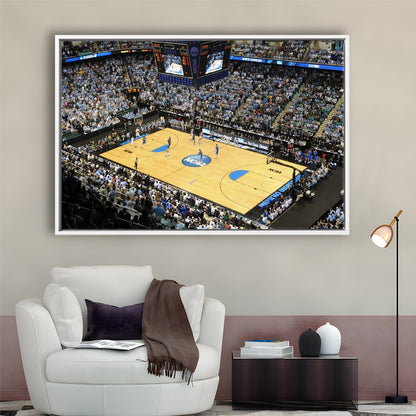 Coliseum Complex in N Carolina, Stadium Canvas, Sport Art, Framed Canvas Print Wall Art, Floating Frame