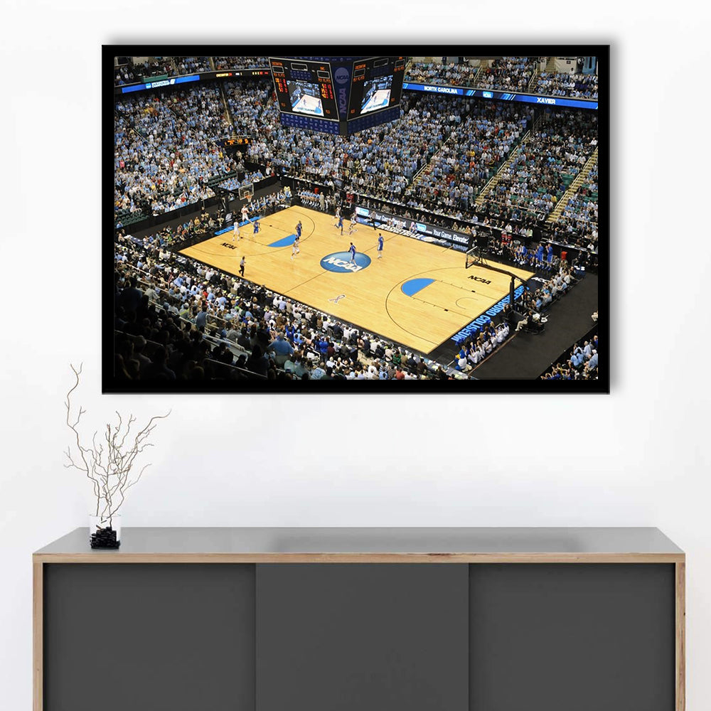 Coliseum Complex in N Carolina, Stadium Canvas, Sport Art, Gift for him, Framed Art Print Wall Decor, Picture Framed