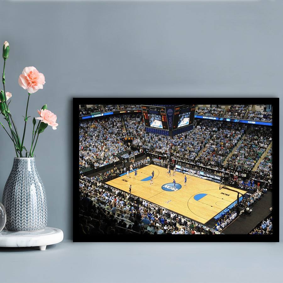 Coliseum Complex in N Carolina, Stadium Canvas, Sport Art, Gift for him, Framed Art Print Wall Decor, Picture Framed