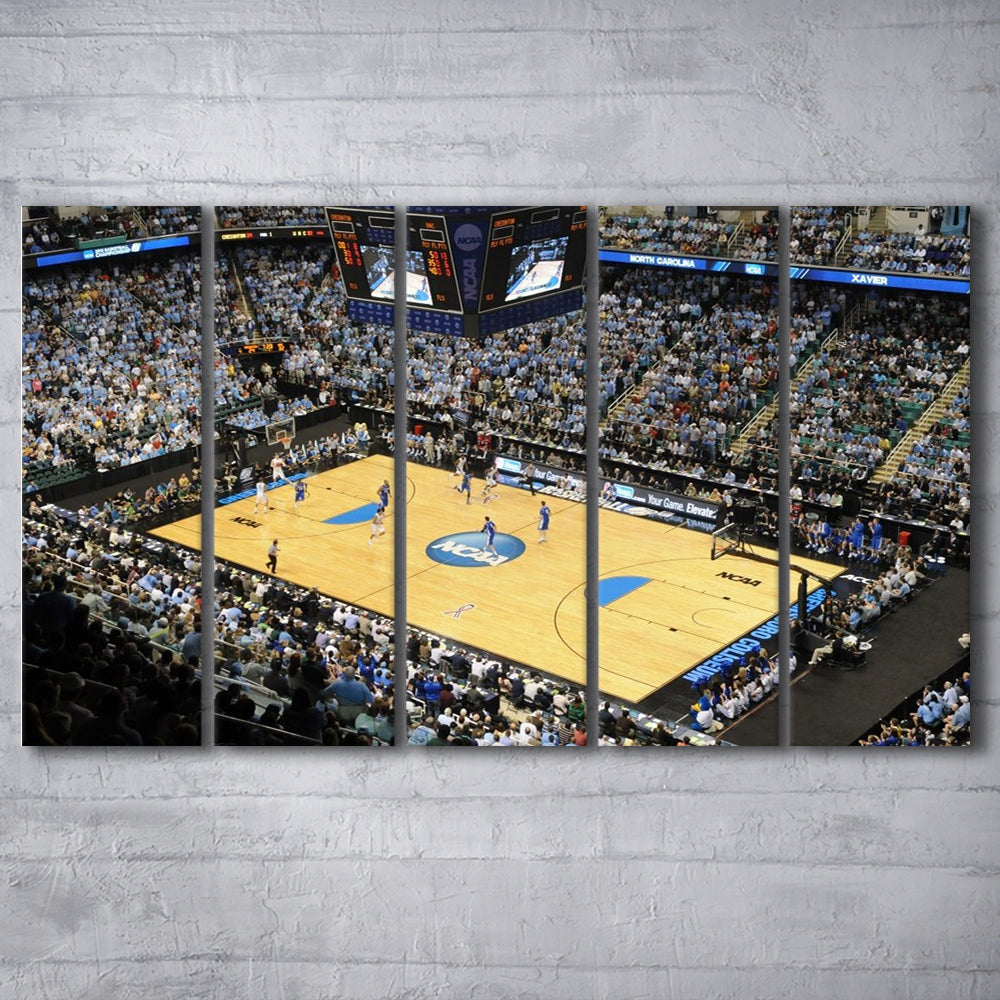 Coliseum Complex in N Carolina, Stadium Canvas, Sport Art, 5 Panel B, Extra Large Canvas, Canvas Print Wall Art