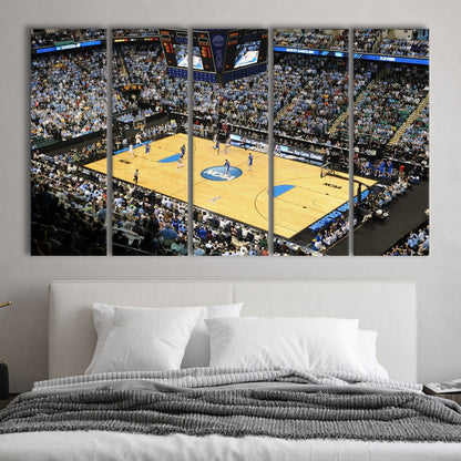 Coliseum Complex in N Carolina, Stadium Canvas, Sport Art, 5 Panel B, Extra Large Canvas, Canvas Print Wall Art