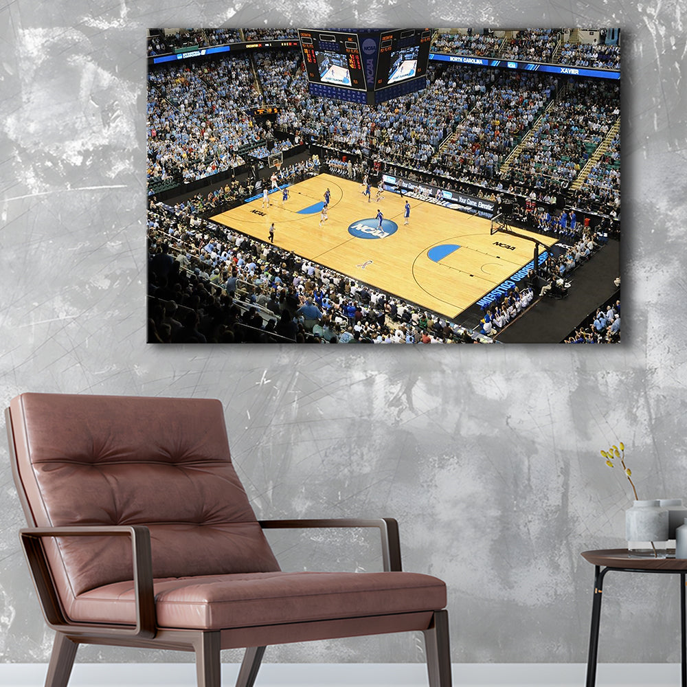 Coliseum Complex in N Carolina, Stadium Canvas, Sport Art, Gift for him, Man Cave Decor, Art Print, Canvas Print Wall Art
