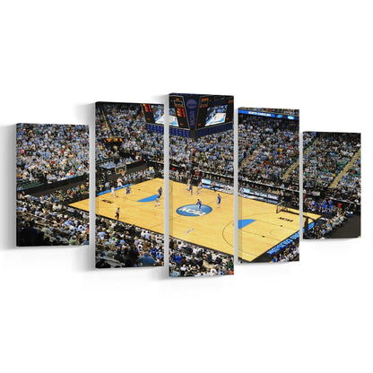Coliseum Complex in N Carolina, Stadium Canvas, Sport Art, Gift for him, 5 Panel, Large Canvas, Canvas Print Wall Art