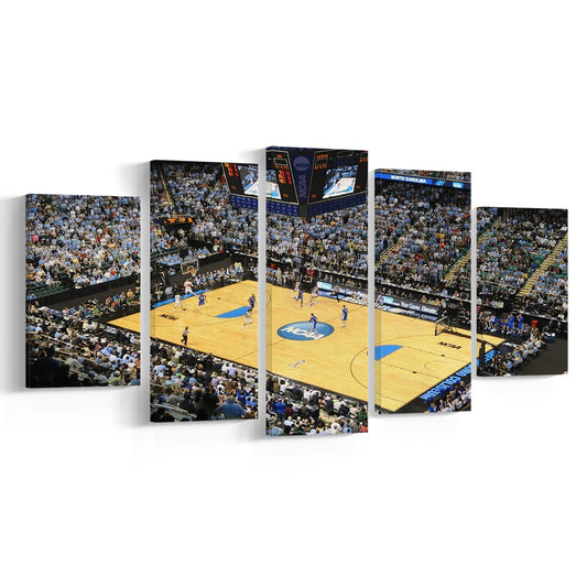 Coliseum Complex in N Carolina, Stadium Canvas, Sport Art, Gift for him, 5 Panel, Large Canvas, Canvas Print Wall Art