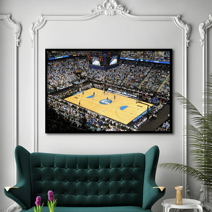 Coliseum Complex in N Carolina, Stadium Canvas, Sport Art, Gift for him, Framed Art Print Wall Decor, Picture Framed
