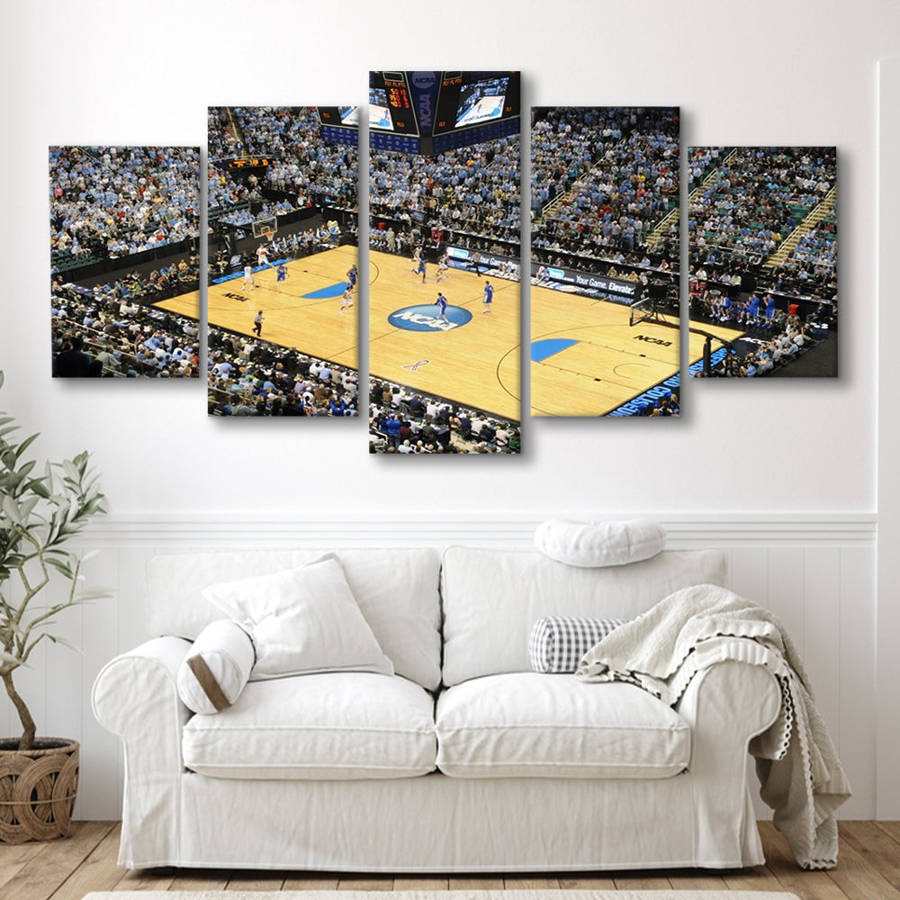 Coliseum Complex in N Carolina, Stadium Canvas, Sport Art, Gift for him, 5 Panel, Large Canvas, Canvas Print Wall Art