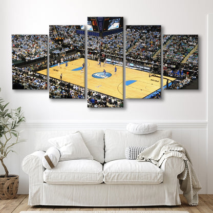 Coliseum Complex in N Carolina, Stadium Canvas, Sport Art, Gift for him, 5 Panel, Large Canvas, Canvas Print Wall Art