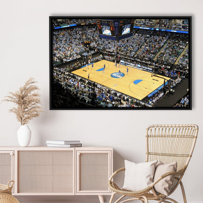 Coliseum Complex in N Carolina, Stadium Canvas, Sport Art, Framed Canvas Print Wall Art, Floating Frame