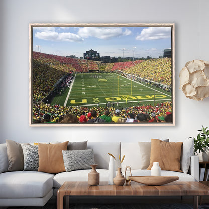 College football Stadium, Stadium Canvas, Sport Art, Framed Canvas Print Wall Art, Floating Frame