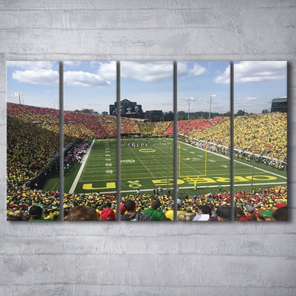 College football Stadium, Stadium Canvas, Sport Art, 5 Panel B, Extra Large Canvas, Canvas Print Wall Art