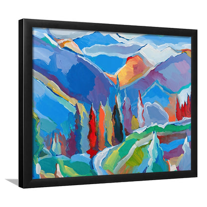 Colorado Composition 5 LargeArt Prints Floating Frame Wall Art Print, Framed Art Print, Picture Framed
