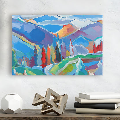 Colorado Composition 5 Large Stretched Canvas Floating Frame Wall Art Print, Cavas Print Wall Art Hom Decor