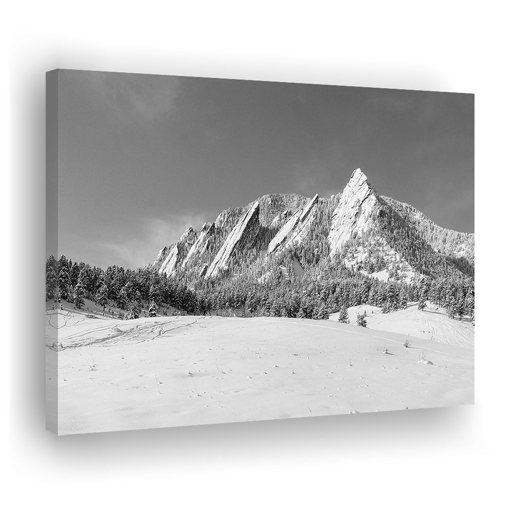 Colorado Mountains in Black & White Canvas Print, Cavas Print Wall Art Hom Decor