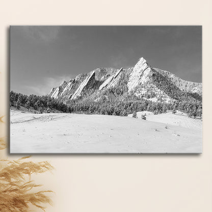 Colorado Mountains in Black & White Canvas Print, Cavas Print Wall Art Hom Decor