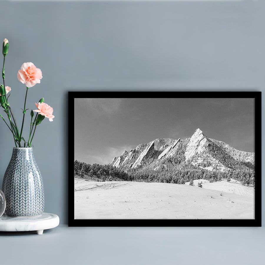 Colorado Mountains In Black & White Art Prints, Framed Art Print, Picture Framed