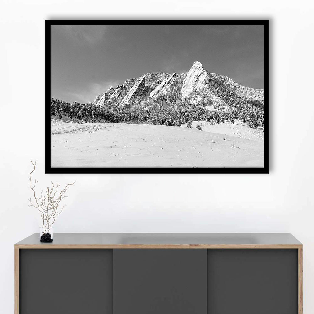 Colorado Mountains In Black & White Art Prints, Framed Art Print, Picture Framed