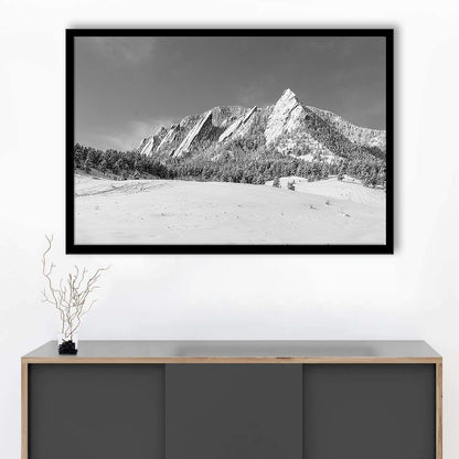 Colorado Mountains In Black & White Art Prints, Framed Art Print, Picture Framed