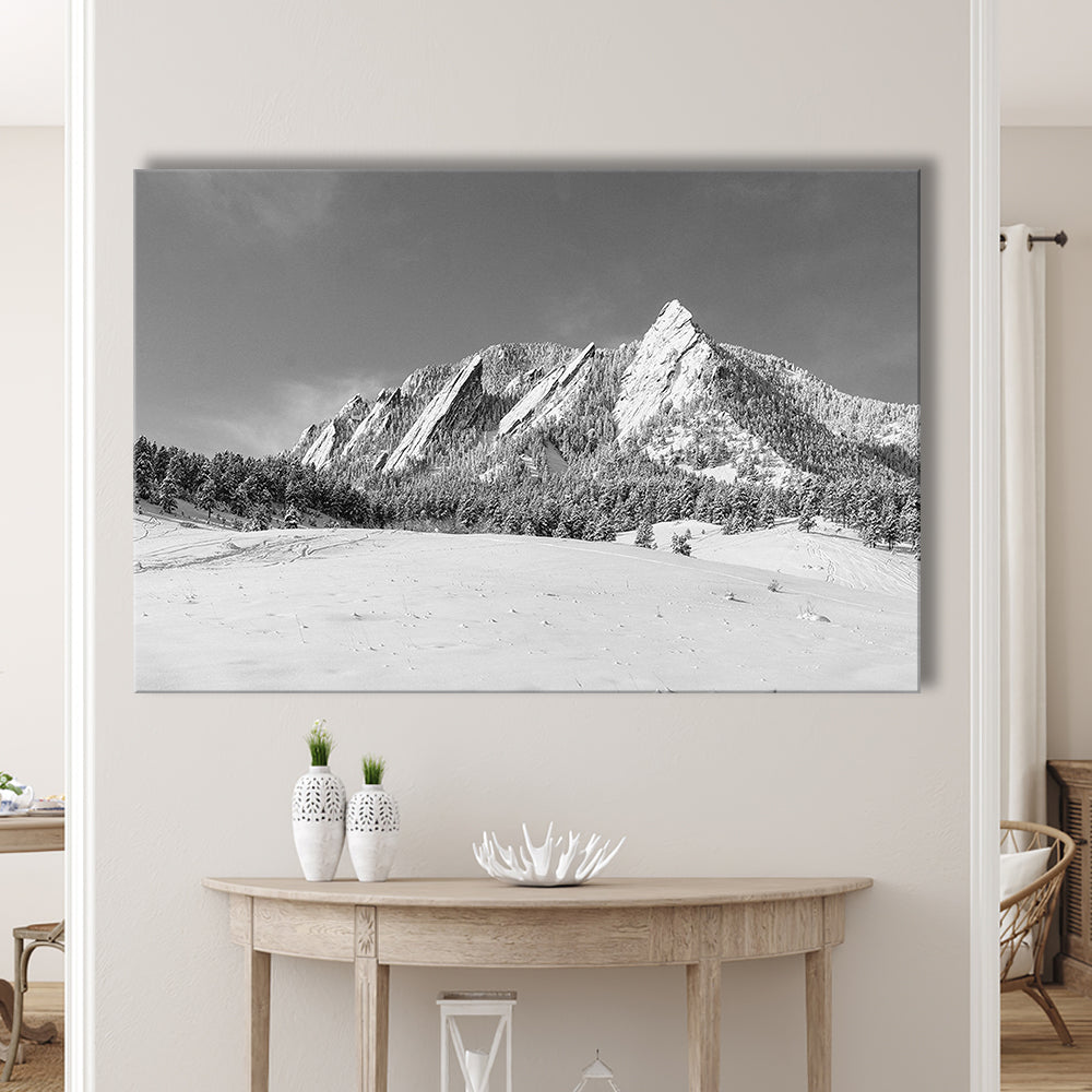 Colorado Mountains in Black & White Canvas Print, Cavas Print Wall Art Hom Decor