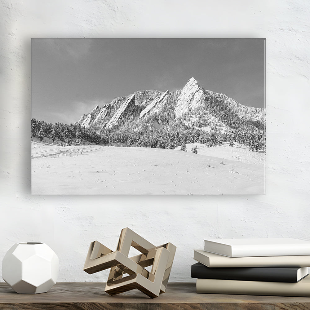 Colorado Mountains in Black & White Canvas Print, Cavas Print Wall Art Hom Decor