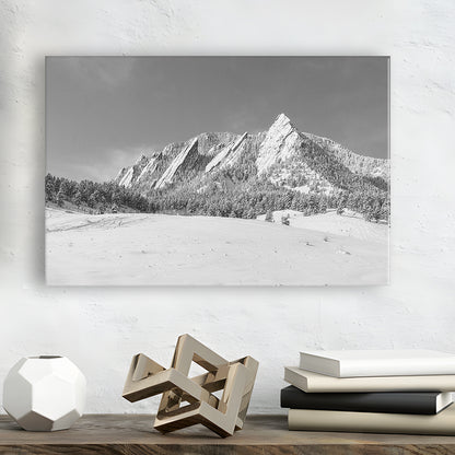 Colorado Mountains in Black & White Canvas Print, Cavas Print Wall Art Hom Decor