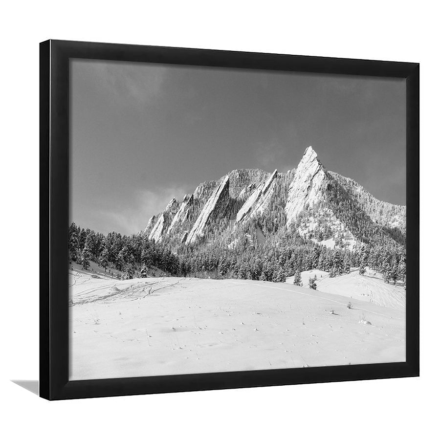 Colorado Mountains In Black & White Art Prints, Framed Art Print, Picture Framed