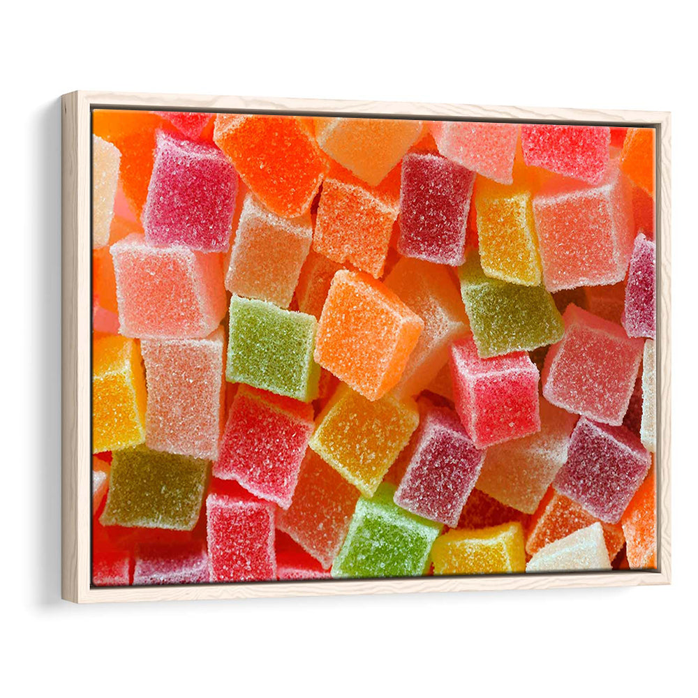 Colorful Candy And Jelly Sweet Close Up Large Canvas Print, Framed Cavas Print, Floating Frame