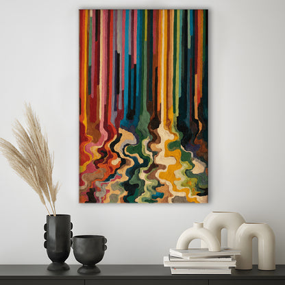 Colorful Flow Art  Vivid Depth Wall Art Print, Canvas Print, Canvas Decor