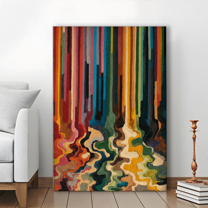 Colorful Flow Art  Vivid Depth Wall Art Print, Canvas Print, Canvas Decor