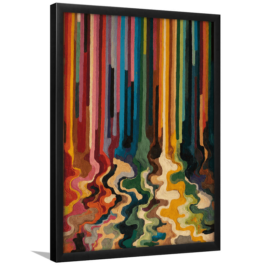 Colorful Flow Art  Vivid Depth Wall Art Print, Framed Art Print, Fine Art Print